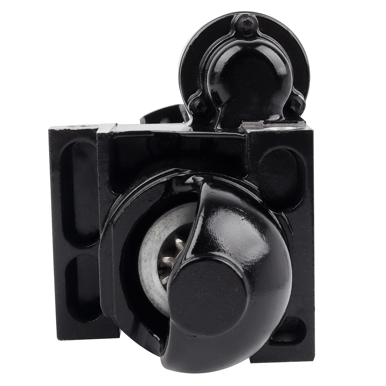 E EZEXPREZE starter installed in engine bay showing direct-fit replacement convenience