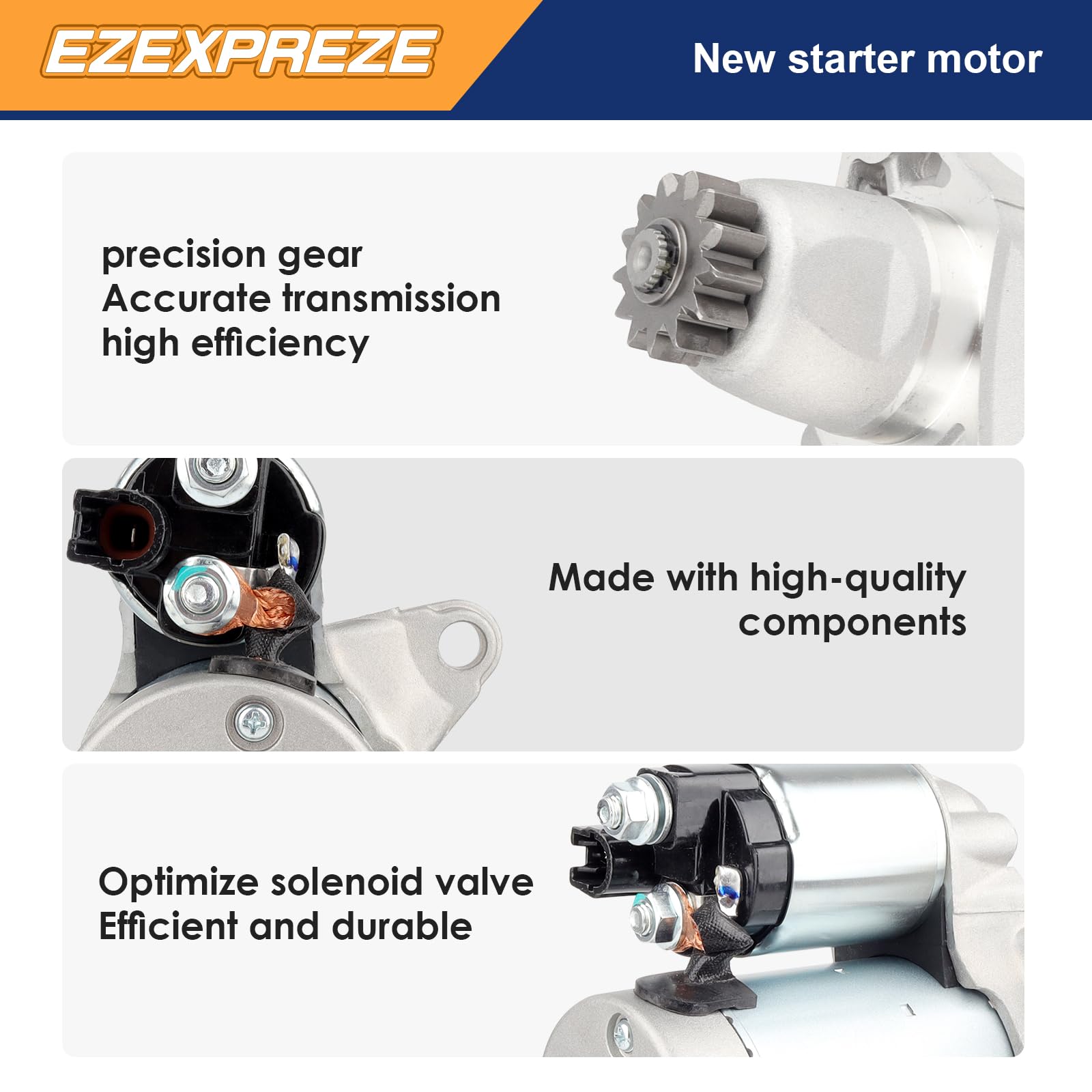 EZEXPREZE starter installed in engine bay demonstrating direct-fit ease