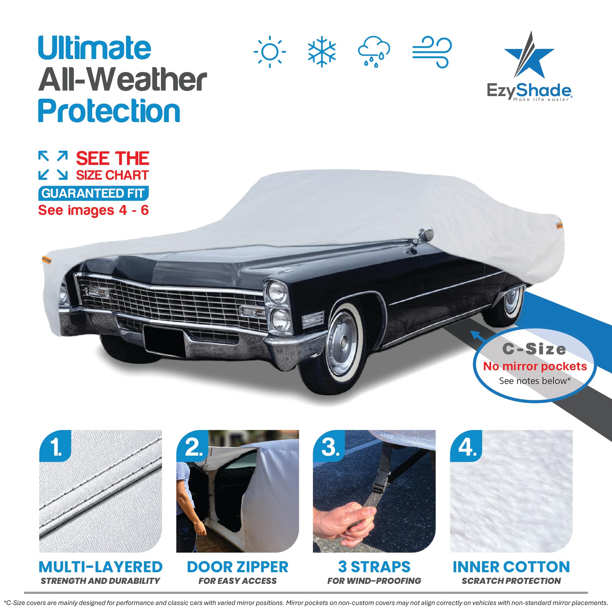 EzyShade rear view highlighting secure coverage and wind resistance