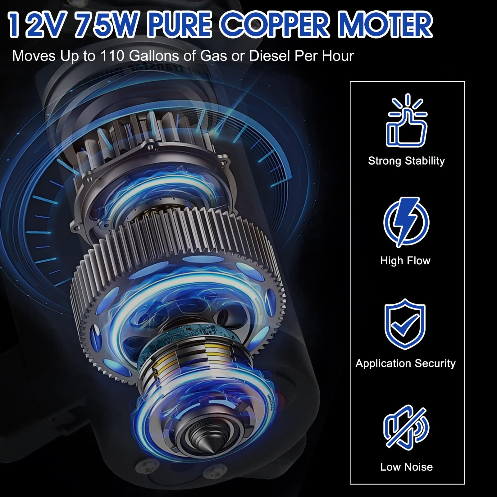 FACFUEL flexible hose detail highlighting kink-resistant material for consistent flow benefit