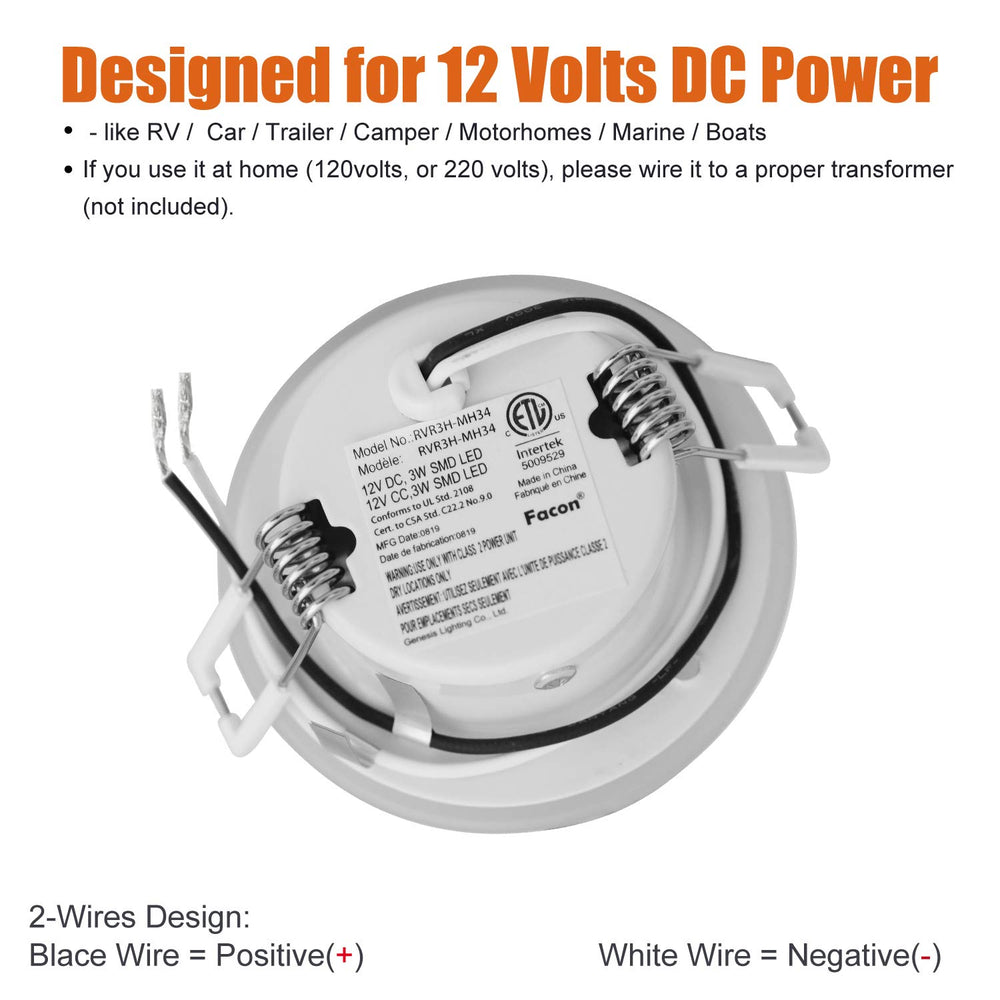Facon bathroom stall puck light creating even glare-free lighting