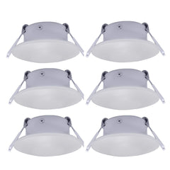 Facon front packaging showing six puck lights and benefits of low power