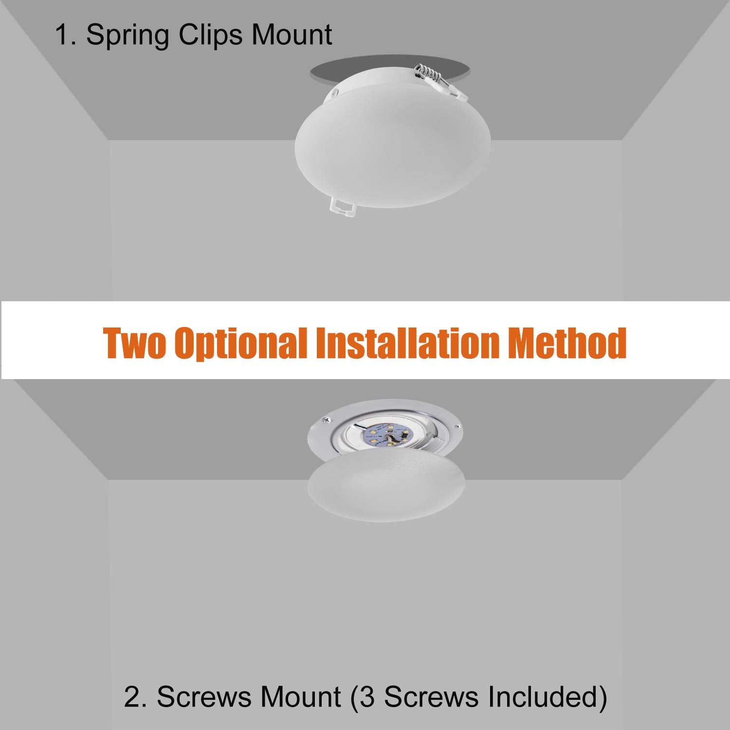 Facon puck light installed in RV ceiling highlighting warm 3400K ambiance