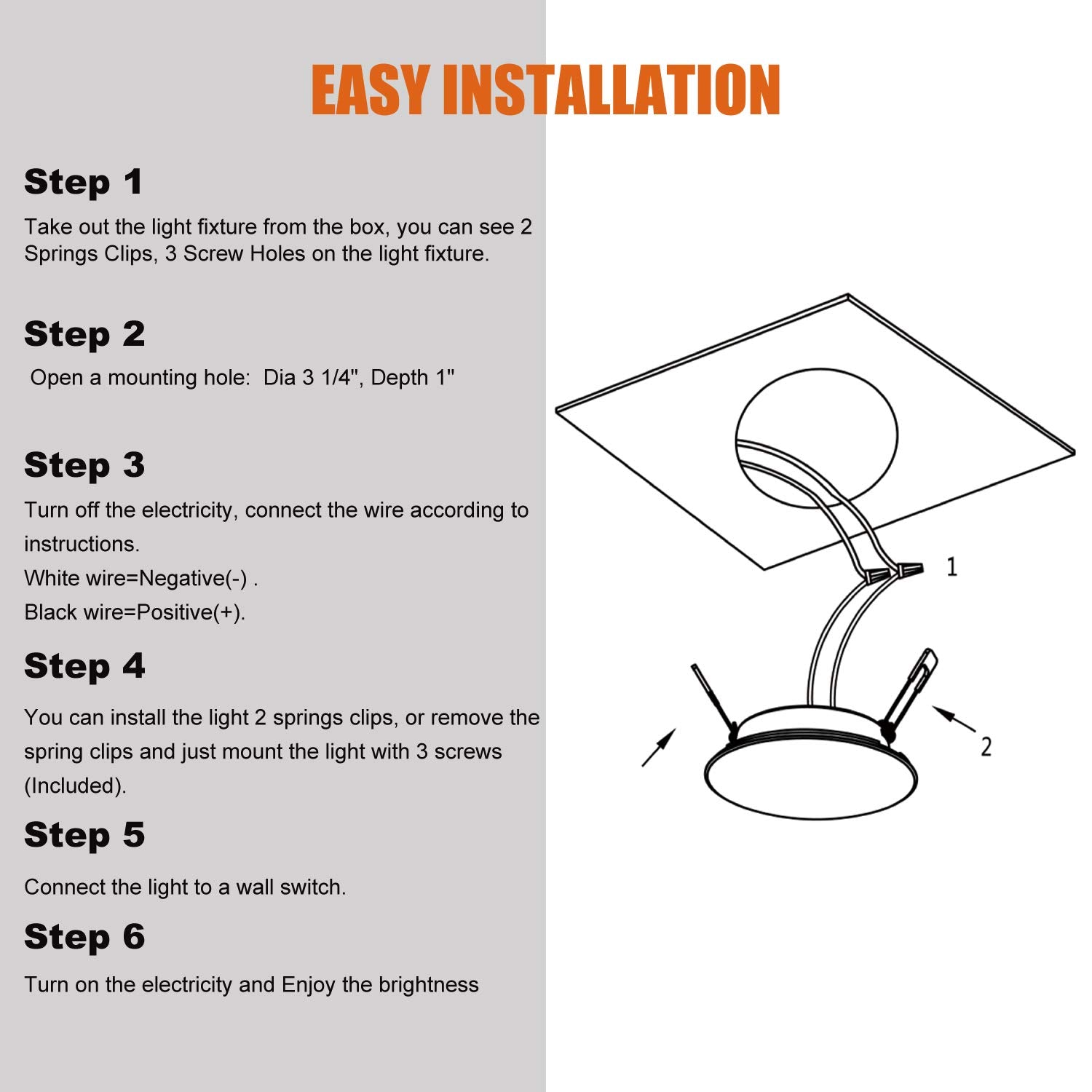 Facon six-pack packaging and included screws showing complete install kit