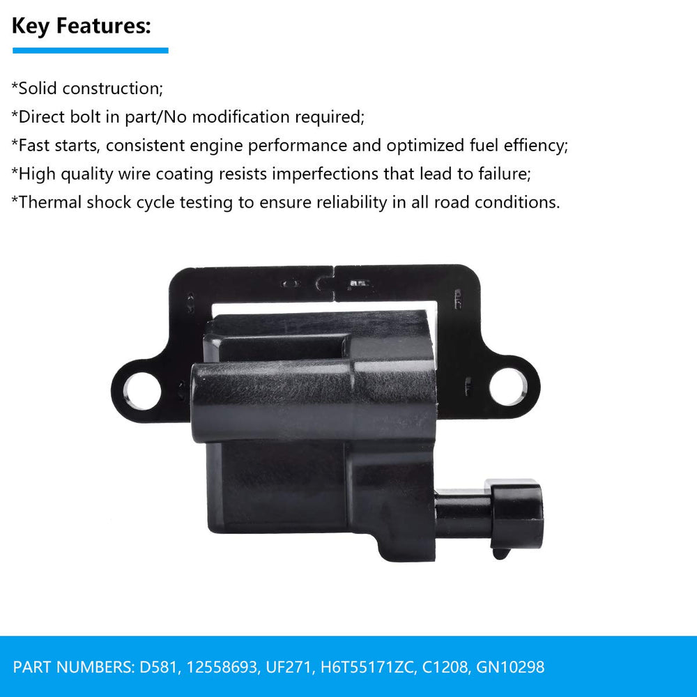 FAERSI coil pack packaging and label showing part numbers and warranty assurance