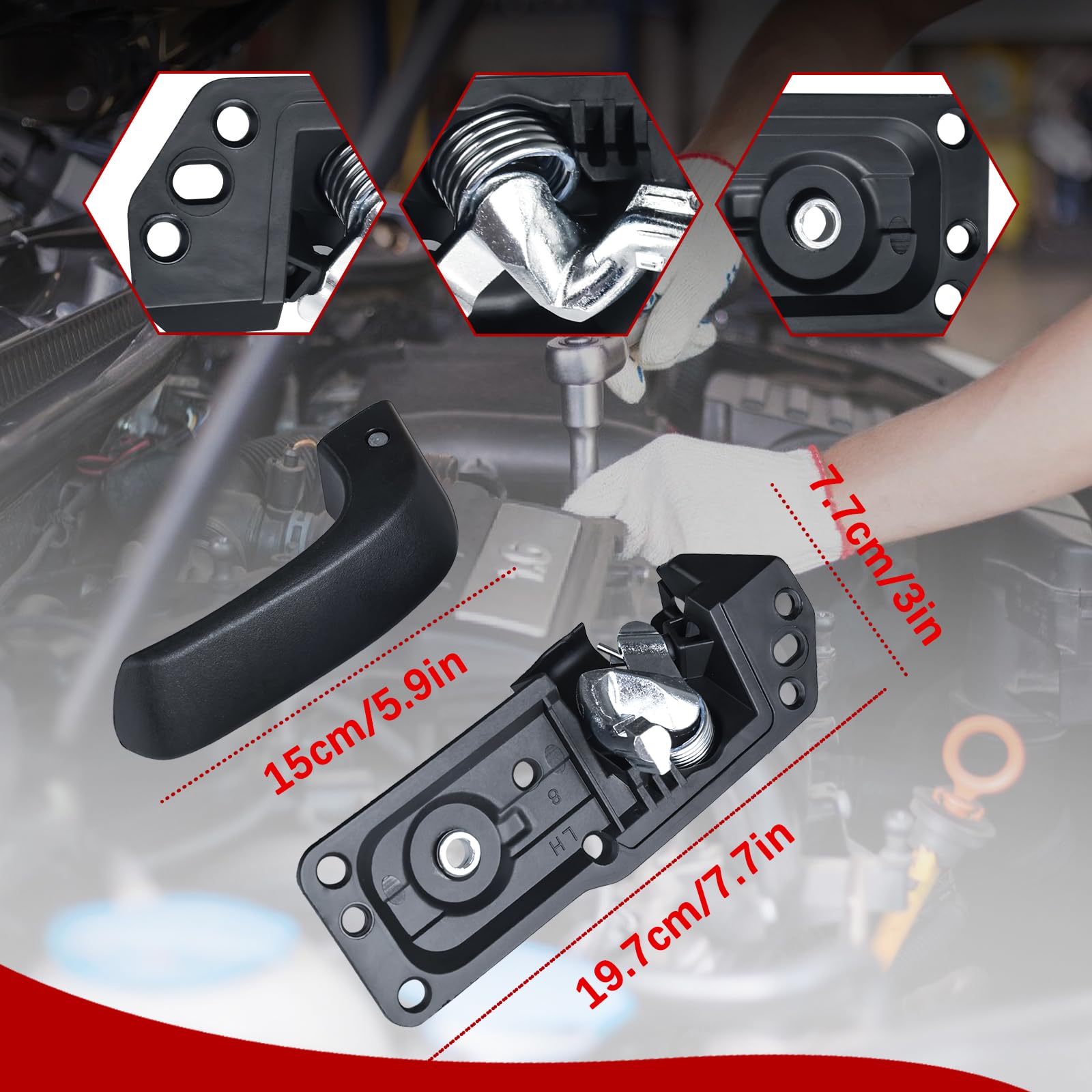 FAERSI handle mounted in vehicle interior restoring smooth door operation