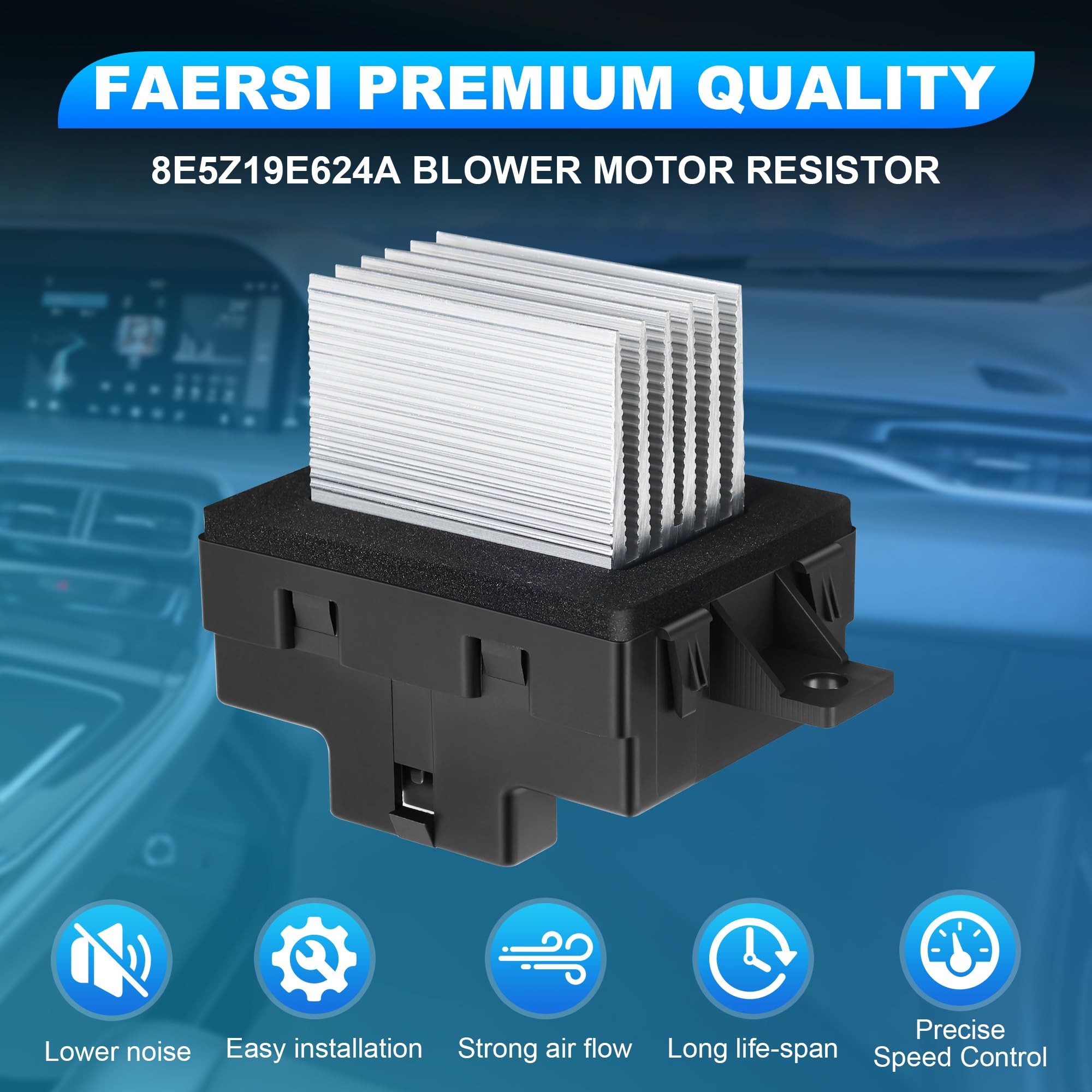 FAERSI installed under dash showing correct fit and restored blower control