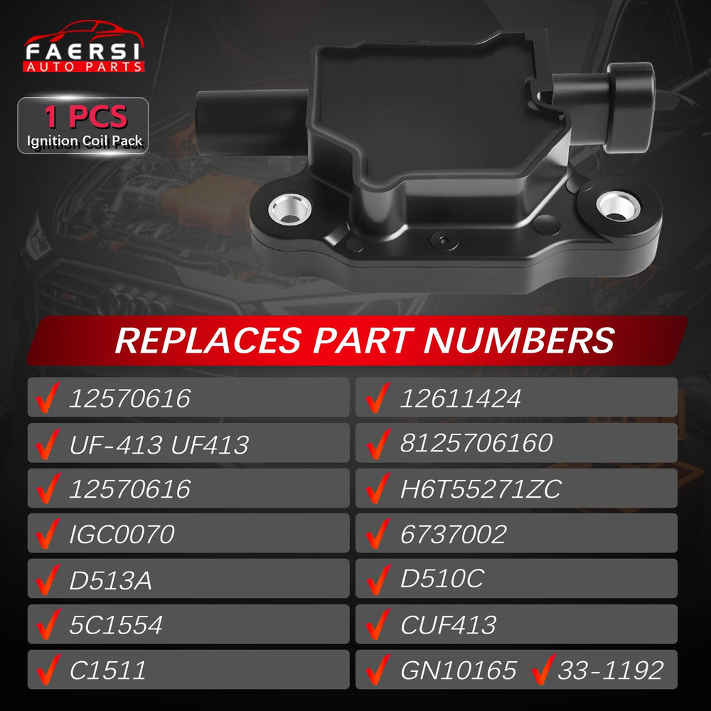 FAERSI UF413 packaging and label confirming OEM cross-reference and part number
