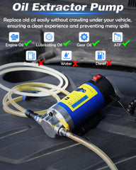 FAITIO suction tube inserted into dipstick tube for clean topside extraction