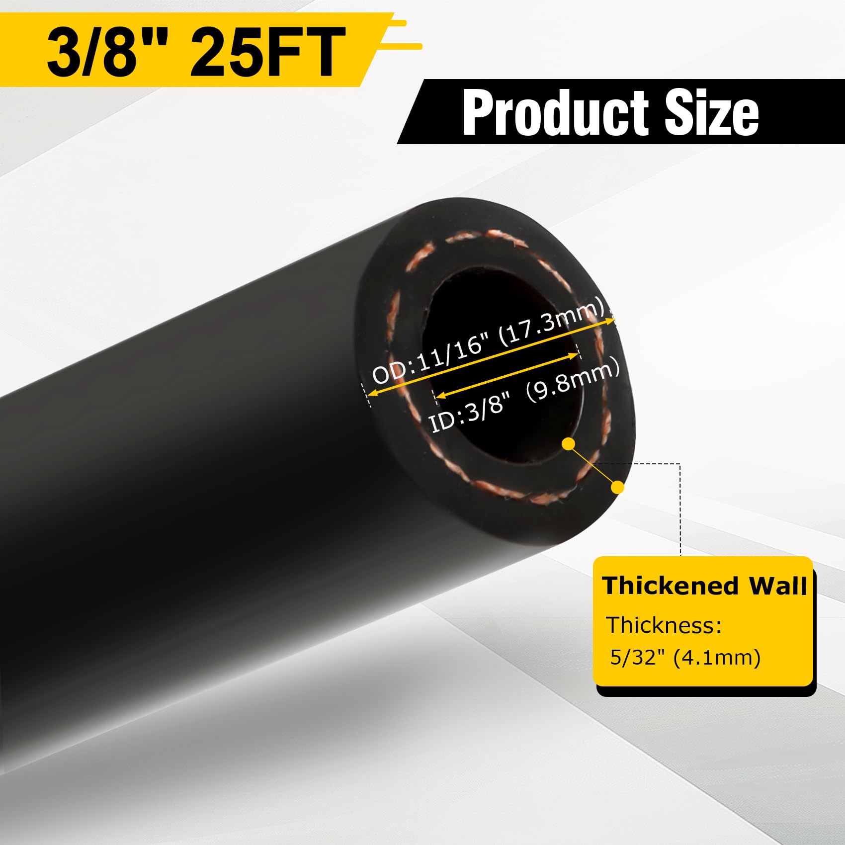 Fancat close-up of hose texture highlighting durable outer cover and resistance