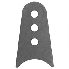 Fanmao tab welded on 3-inch axle demonstrating stable shock mounting benefit