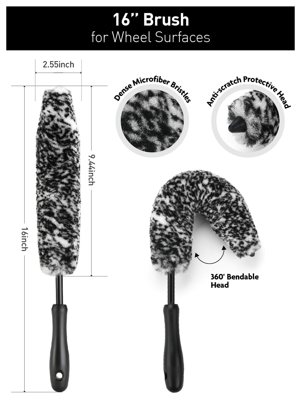 Fantasticlean close-up of soft synthetic bristles protecting finishes