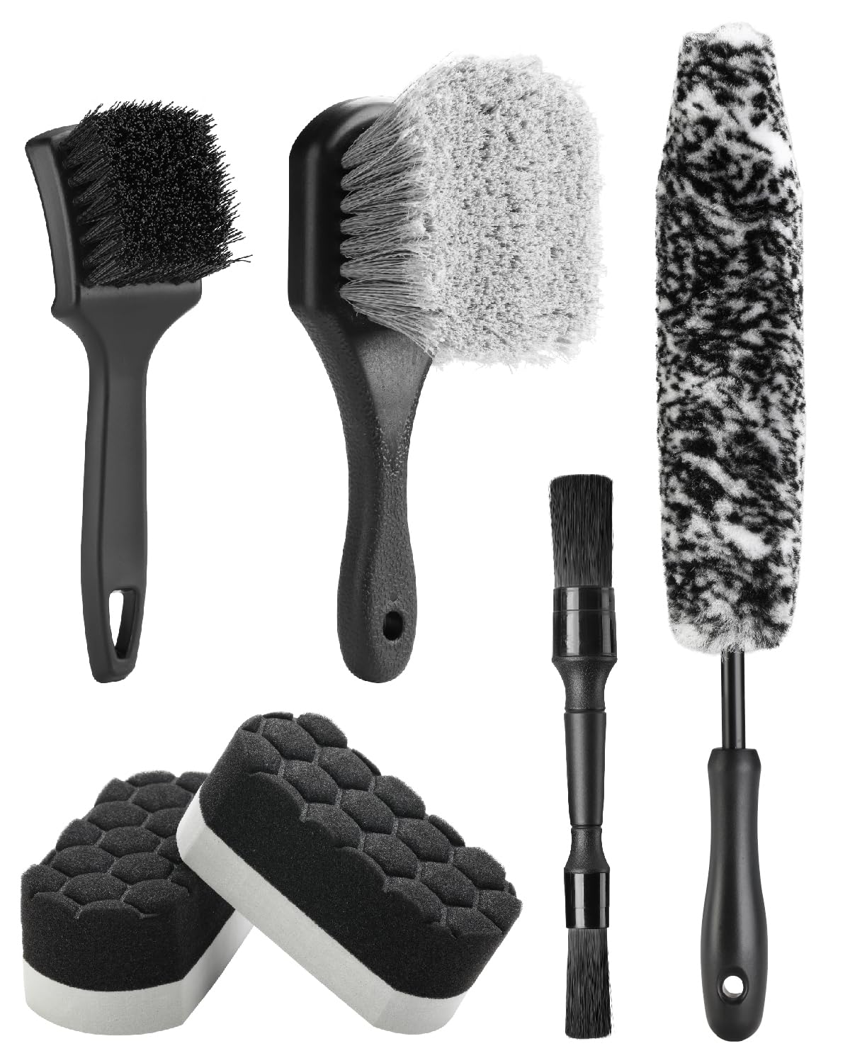 Fantasticlean front packaging showing full six-piece wheel brush kit benefits