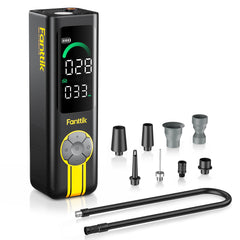 Fanttik X10 front view showing compact design and portability, reliable rapid inflation benefit