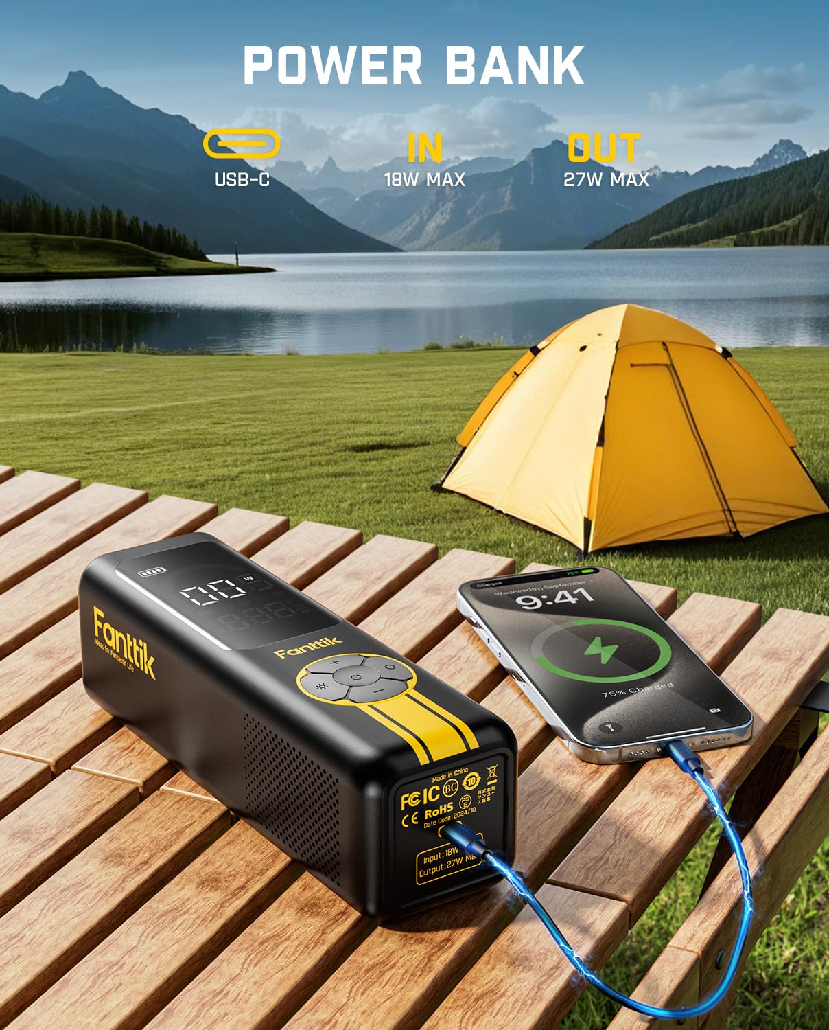 Fanttik X10 held in hands to show scale, compact portability for travel benefit