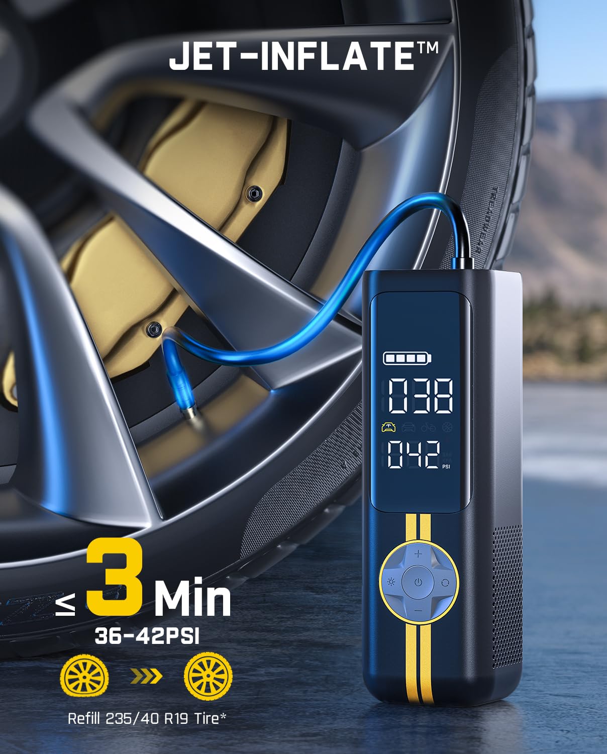 Fanttik X8 APEX high-pressure hose close-up showing durable anti-scalding construction