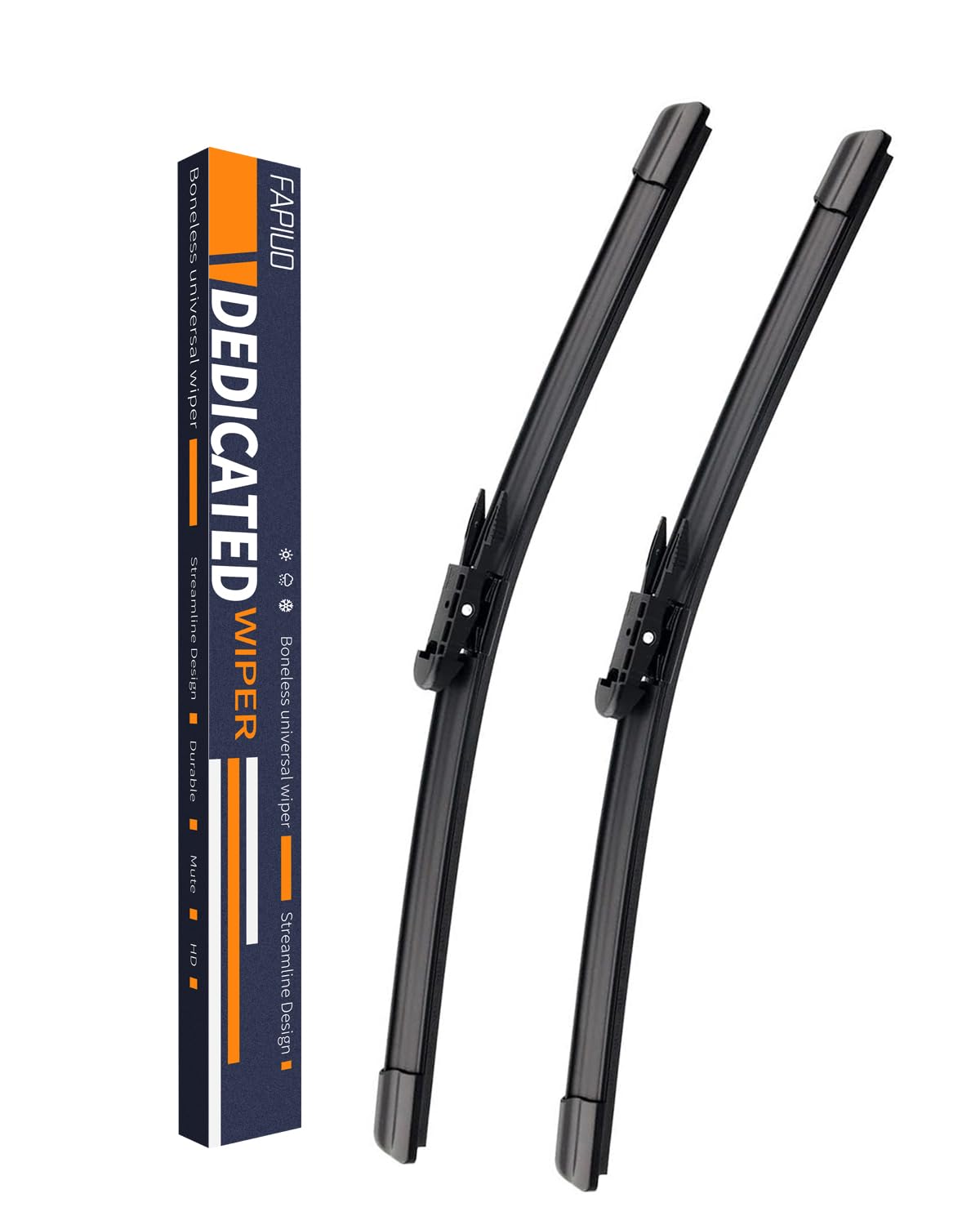 FAPIUO front packaging showing 22 inch blades and clear fitment benefit