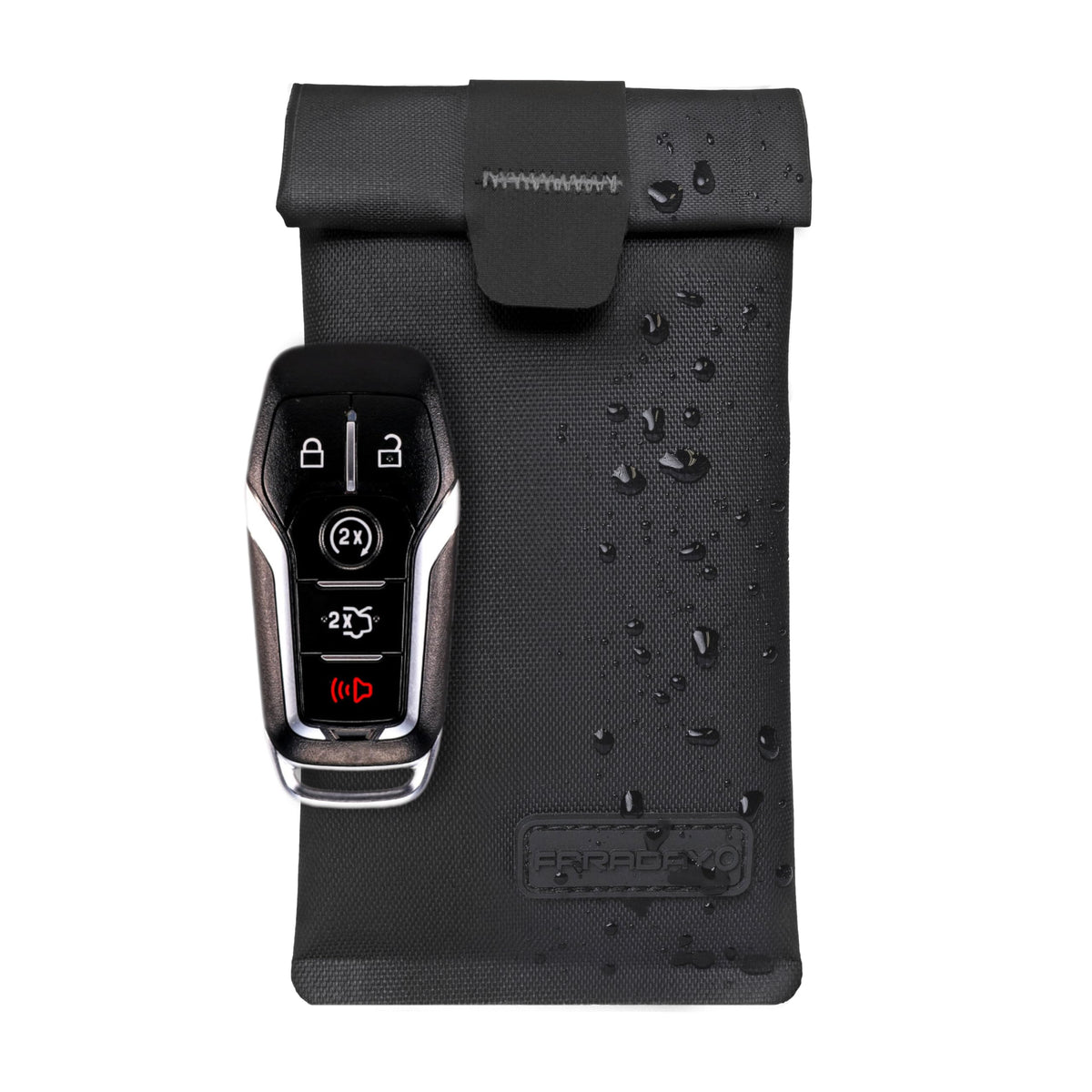 Faraday Defense front pouch view showing compact protective design and everyday carry benefit