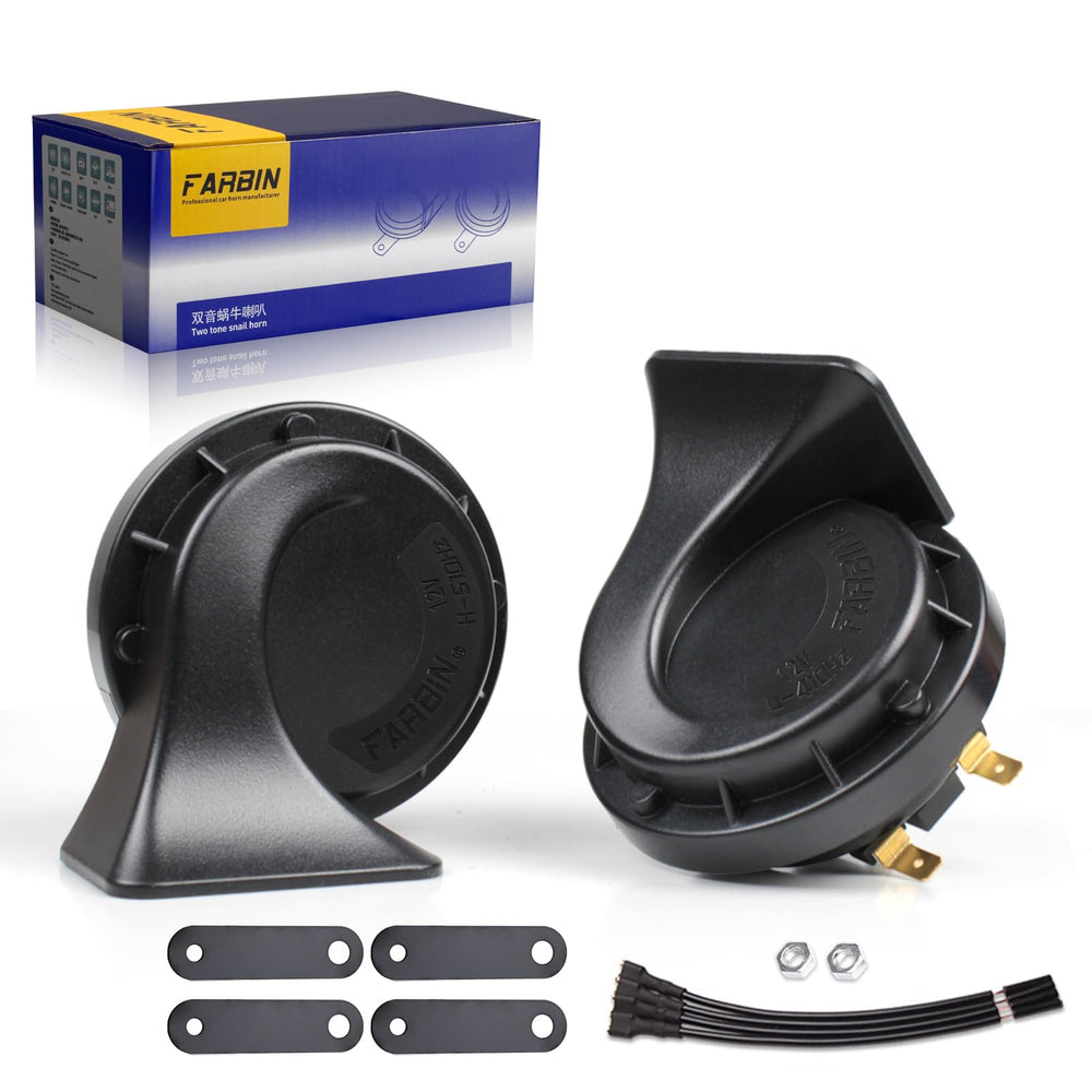 FARBIN front view compact horn showing robust design and loud signaling