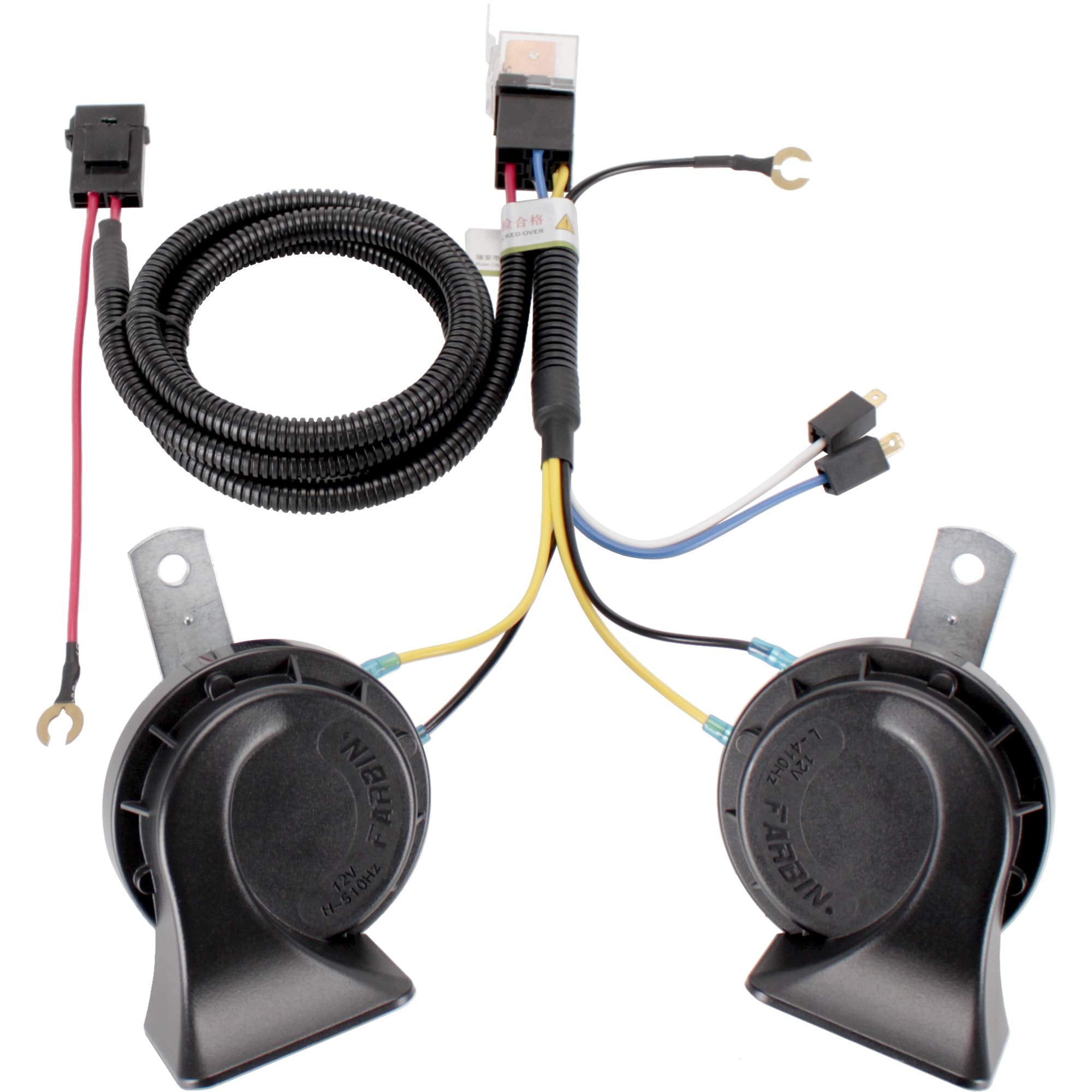 FARBIN front view horn installed showing compact durable build benefit