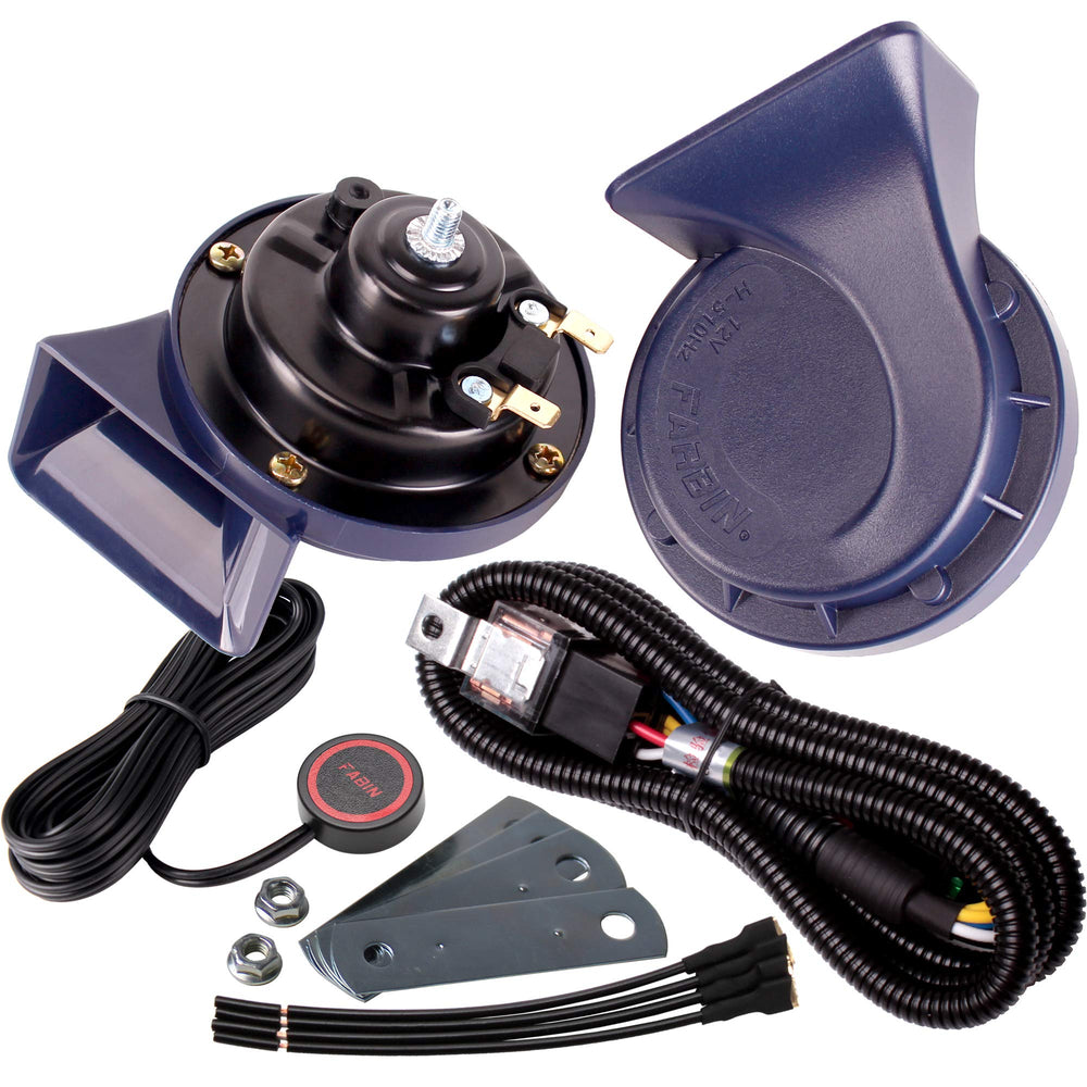 FARBIN horn front view showing dual-tone face and benefit of clear sound