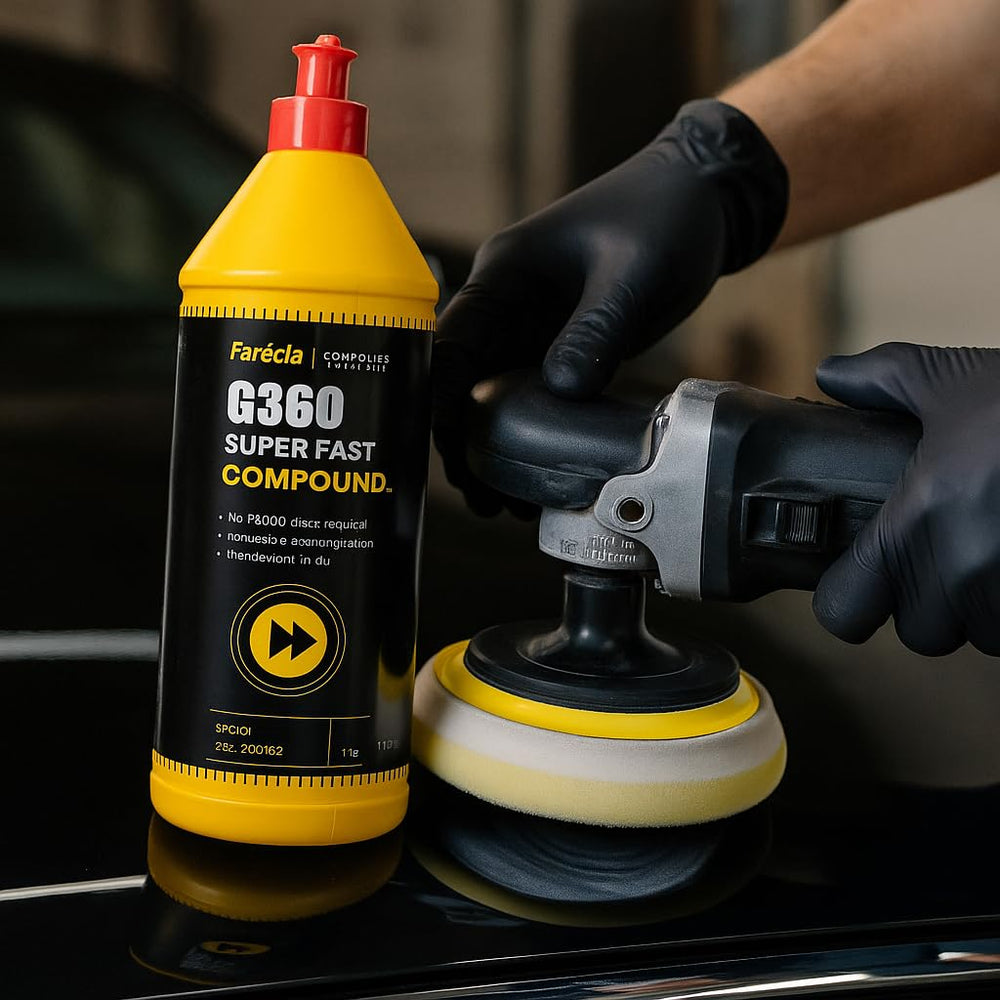 Farecla G360 cream texture close-up demonstrating spreadability