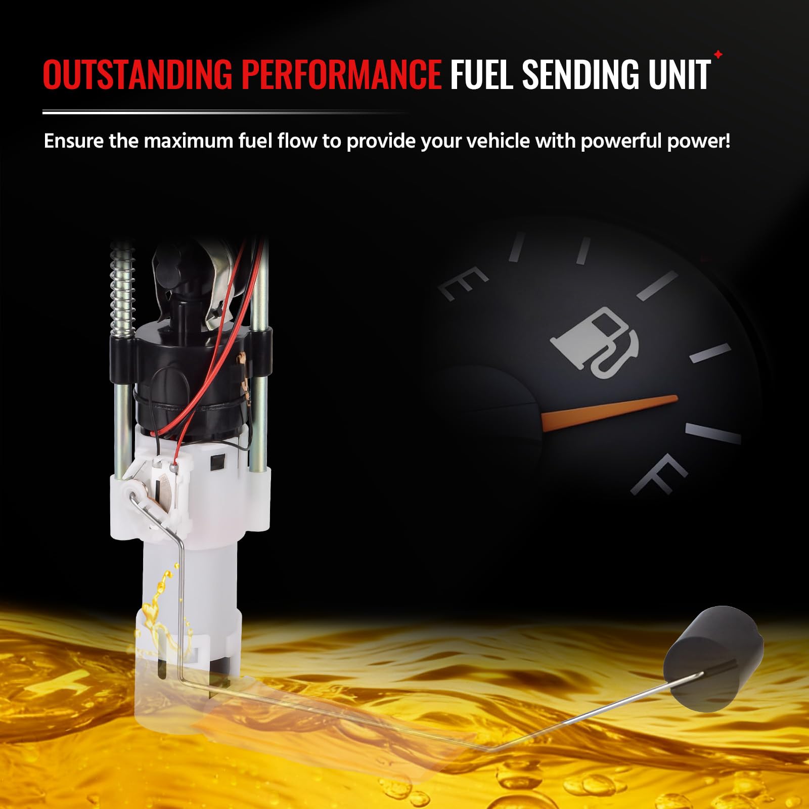 Farpida fuel sending float detail indicating accurate tank-level readings