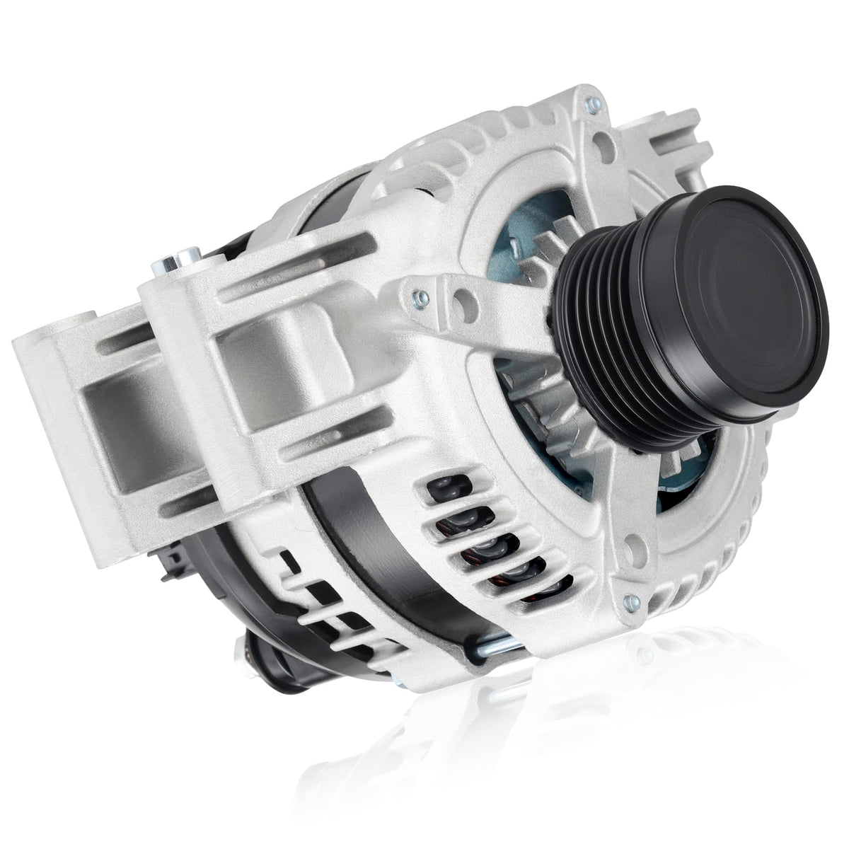 Farrme alternator front assembly showing mounting and pulley for reliable replacement