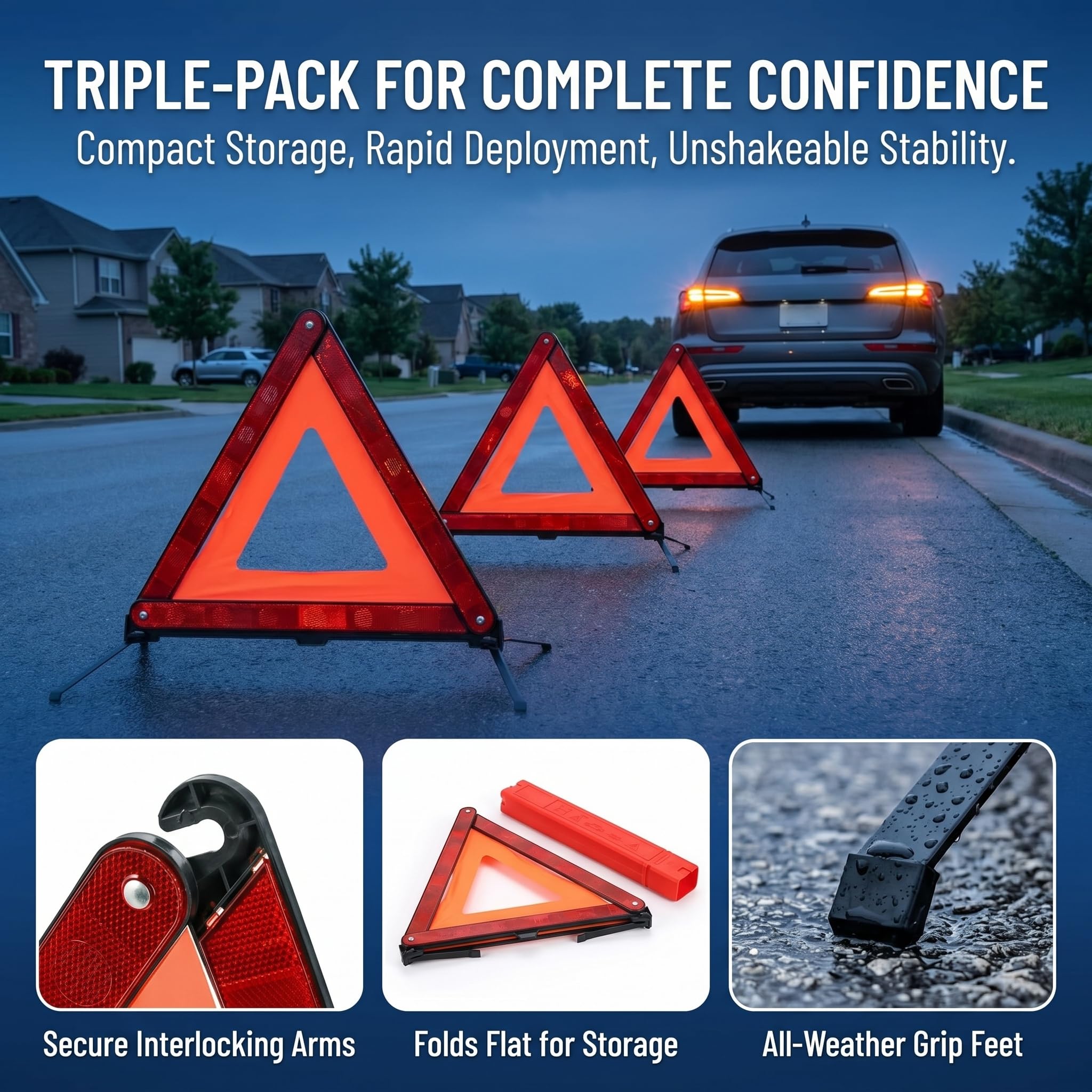 Fasmov triangle beside hand demonstrating portable scale and convenience
