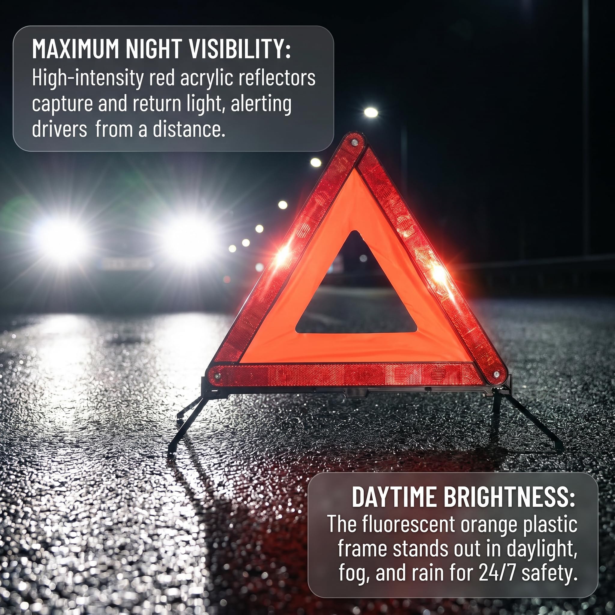Fasmov three triangles set up giving multi-directional hazard signaling