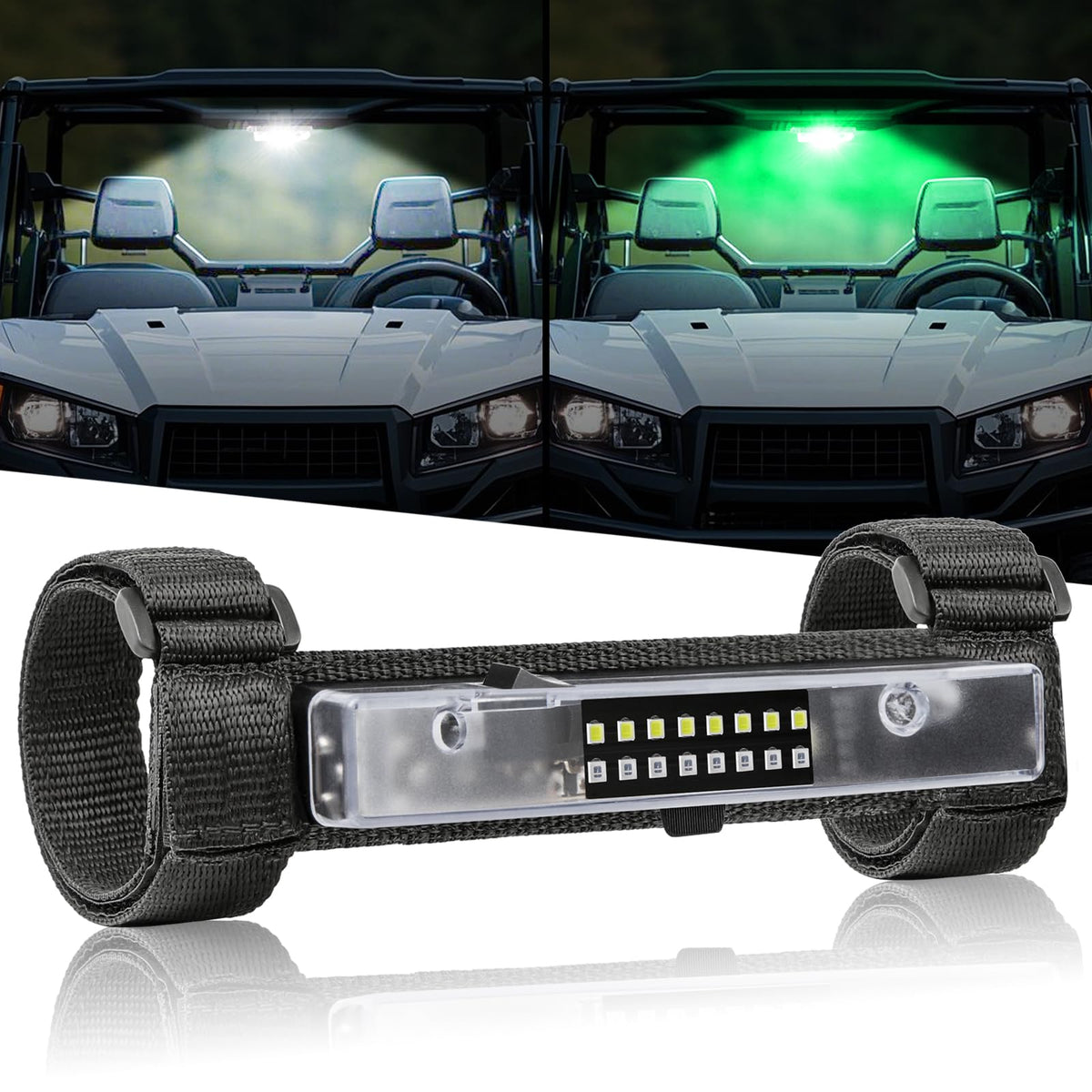 FASTCHOY AUTO dome light front view showing compact design and dual-color lens for versatile lighting