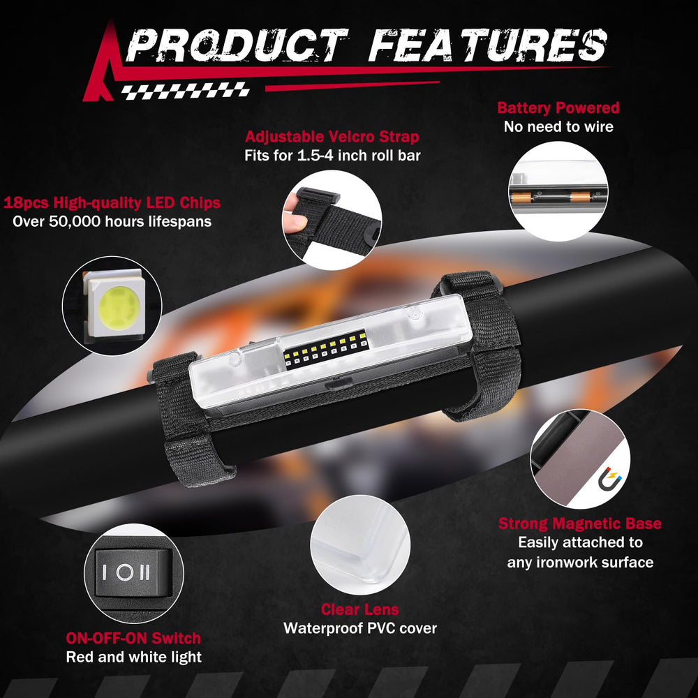 FASTCHOY AUTO magnet base attached to metal roll bar for secure, tool-free mounting