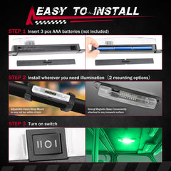 FASTCHOY AUTO dome light mounted on a UTV roll bar demonstrating easy strap installation