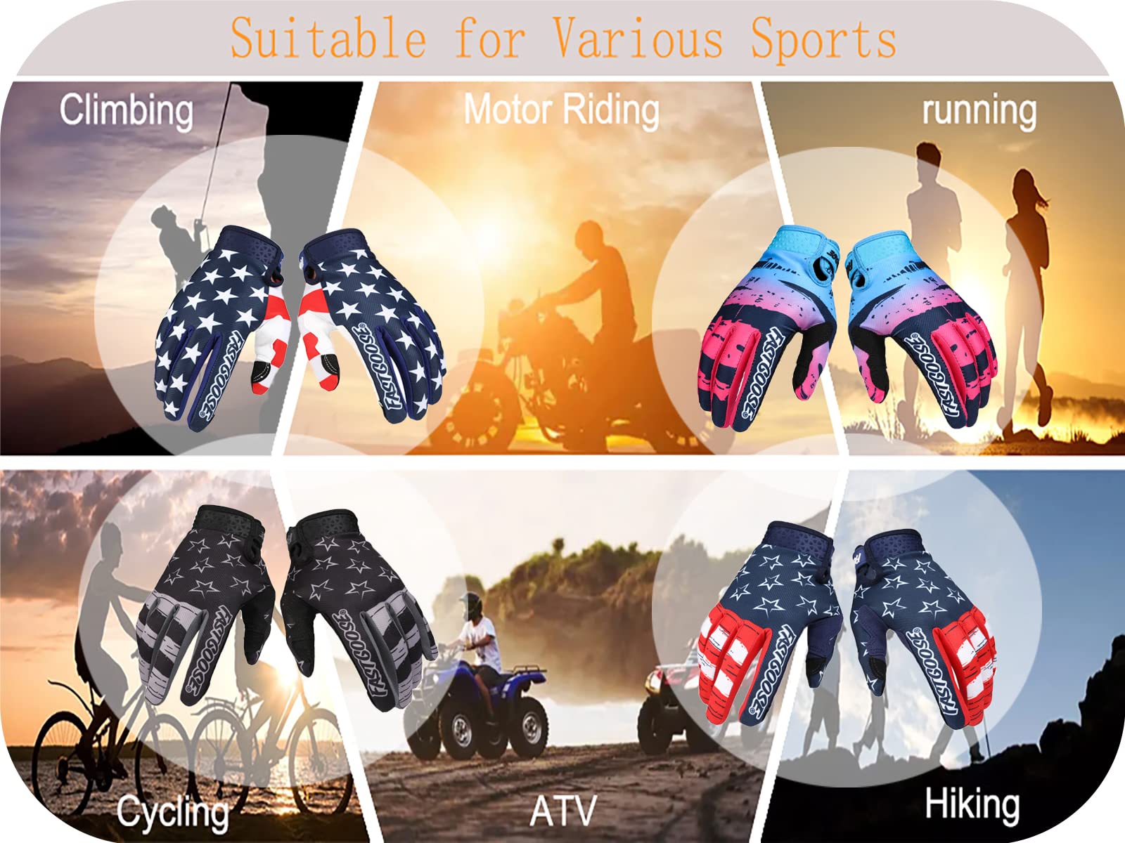 FASTGOOSE gloves worn by ATV rider demonstrating fit and confidence on trails