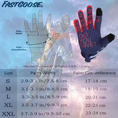 FASTGOOSE glove on a hand to show size and ergonomic benefit