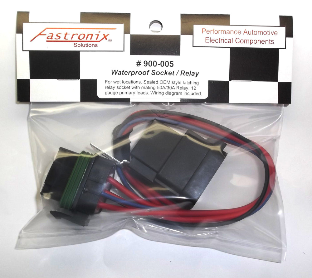 Fastronix close-up of relay housing detail highlighting weatherproof seal and durability