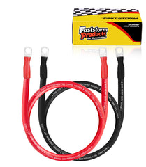 FASTSTORM front packaging showing 4 AWG 4FT pair and terminals for quick identification
