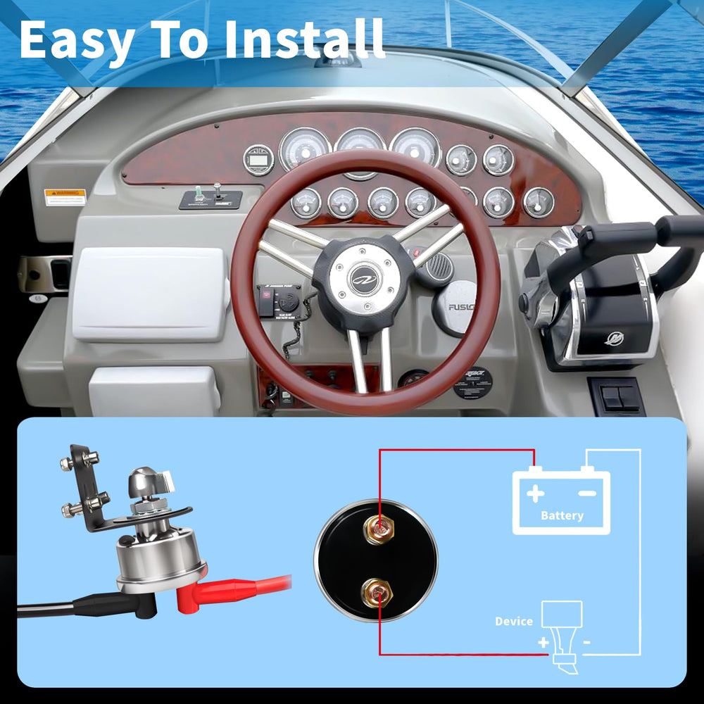 FASTSTORM installed in an RV dashboard offering quick battery isolation during storage