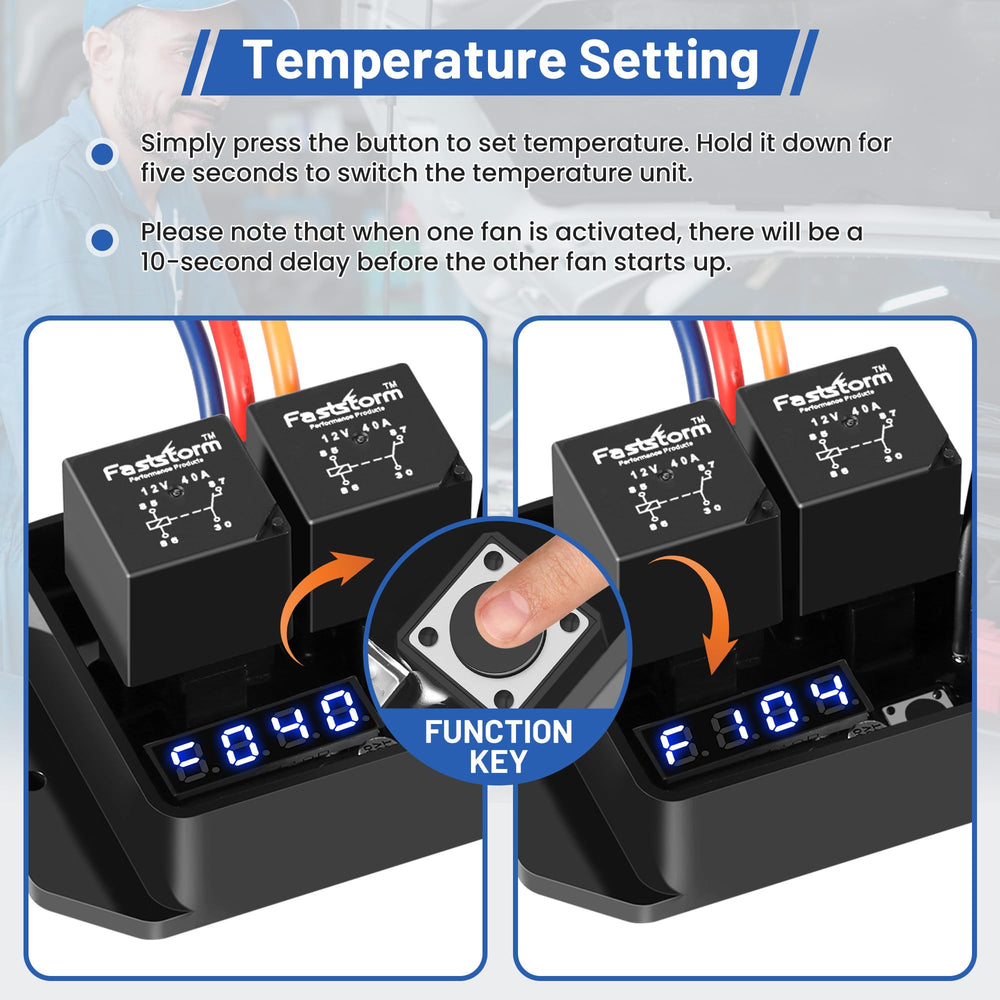 FASTSTORM relays and mounting hardware included to match 12V or 24V systems