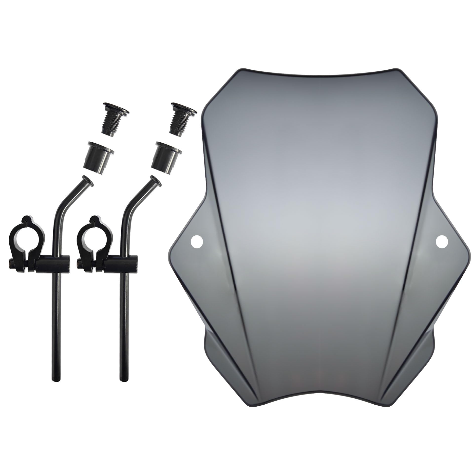 FATECIM packaged kit contents showing windshield and all hardware