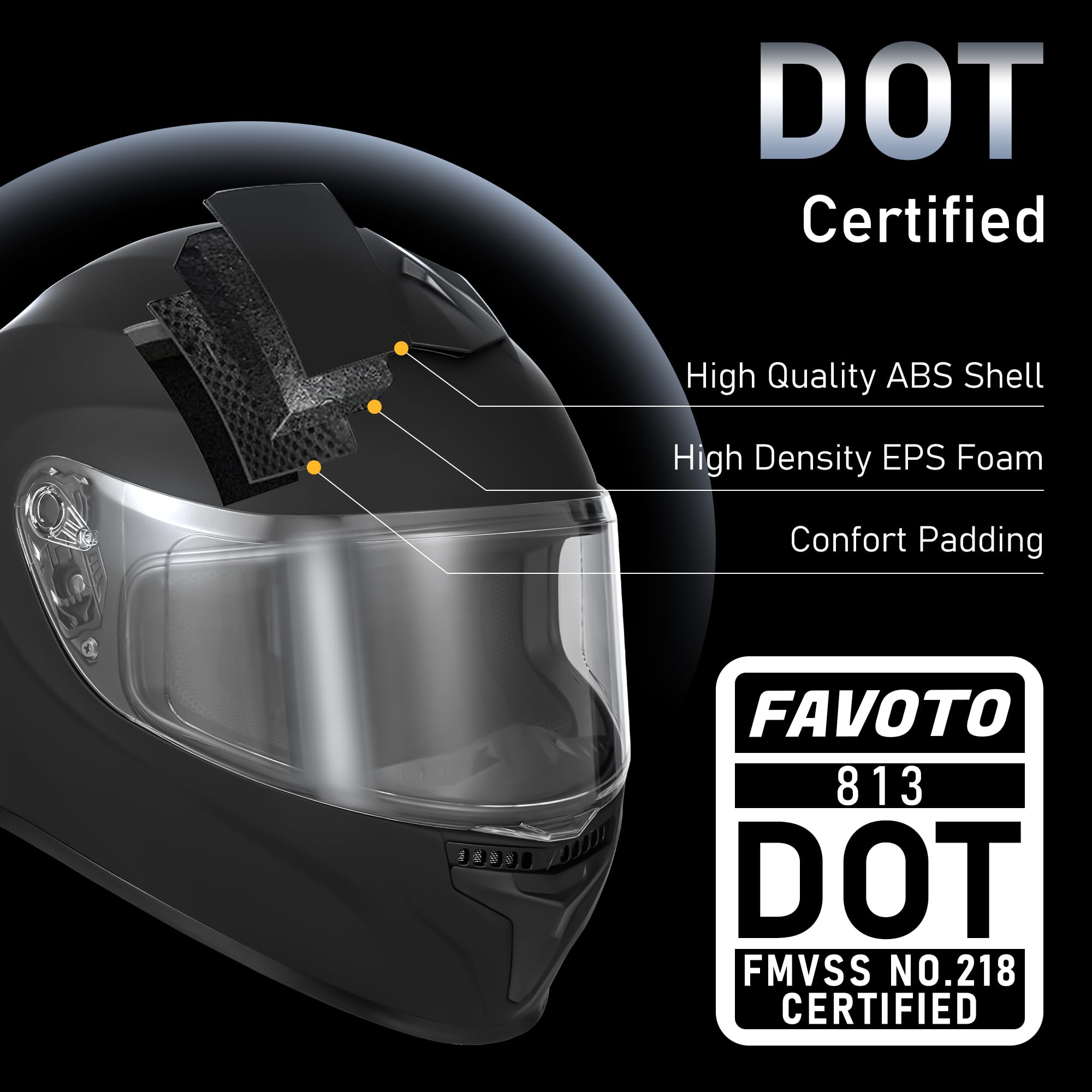 Favoto helmet with dual visors open demonstrating quick light adaptation benefit