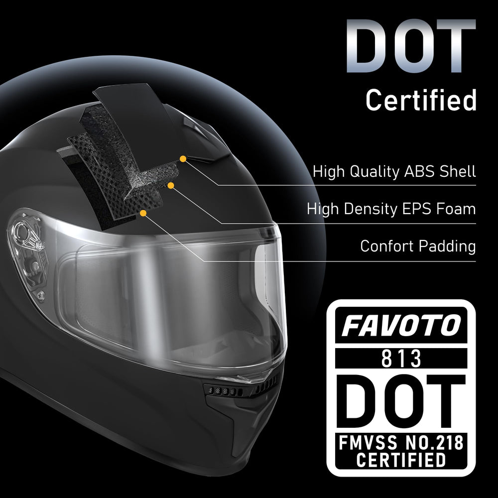 Favoto helmet with dual visors open demonstrating quick light adaptation benefit