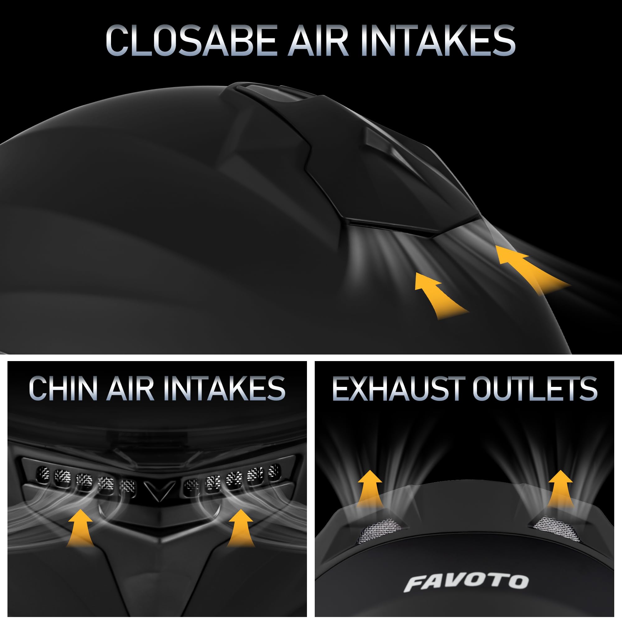 Favoto inner visor anti-fog detail reducing condensation for clearer vision