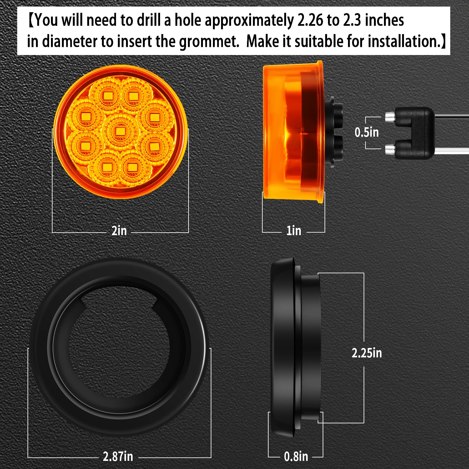 FBAAUKUS 2 inch marker next to ruler showing dimensions and easy-fit benefit