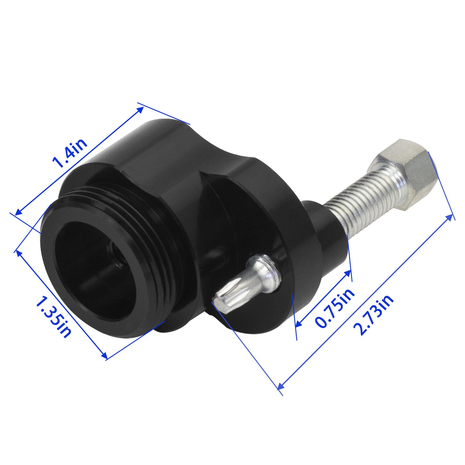 FBULWSEC close-up of threaded screw delivering controlled spreading force and precision