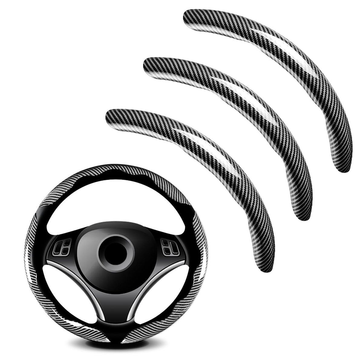 FDCTSD front view of silver carbon fiber cover showing sleek finish and instant upgrade