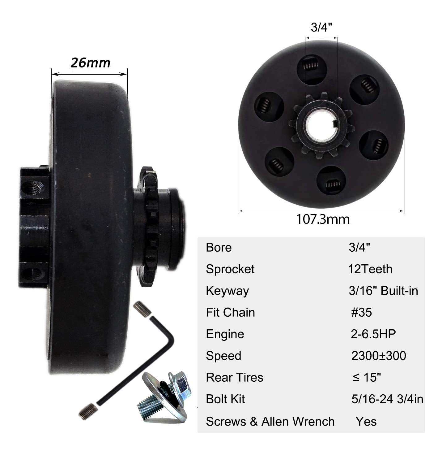 FDJ Predator 212 hardware set with bolts and Allen wrench for easier installation