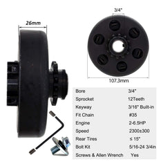 FDJ Predator 212 hardware set with bolts and Allen wrench for easier installation