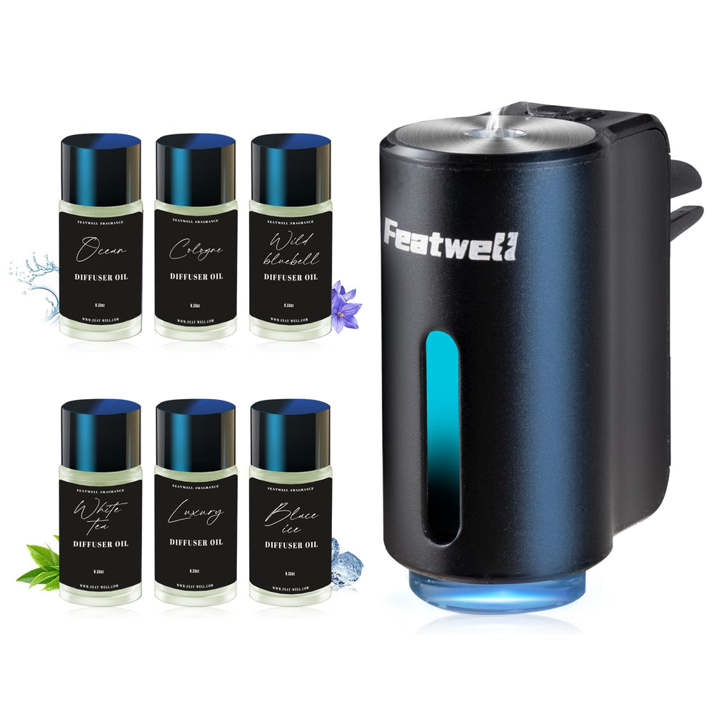 Featwell front view showing sleek black diffuser and stylish design benefit