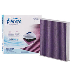 Febreze cabin filter front packaging showing product and benefit of odor control